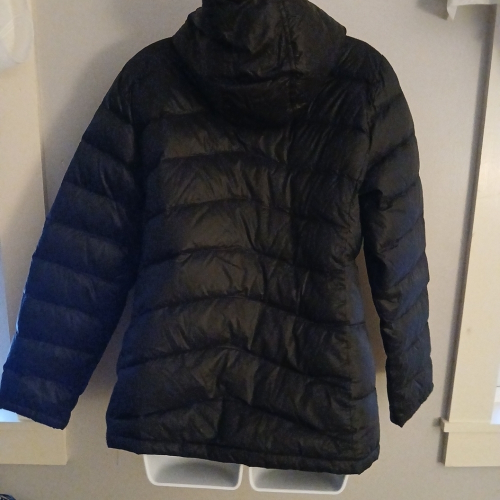 SIENA STUDIO Women's Black Quilted Hooded Puffer Down Packable Jacket Size Lg - Picture 3 of 9